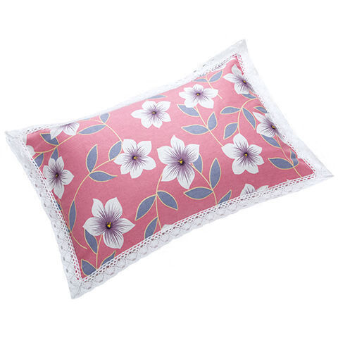 布荷纯棉老粗布花边枕套一对一只成人青年学生儿童幼儿园宝宝宿舍枕套