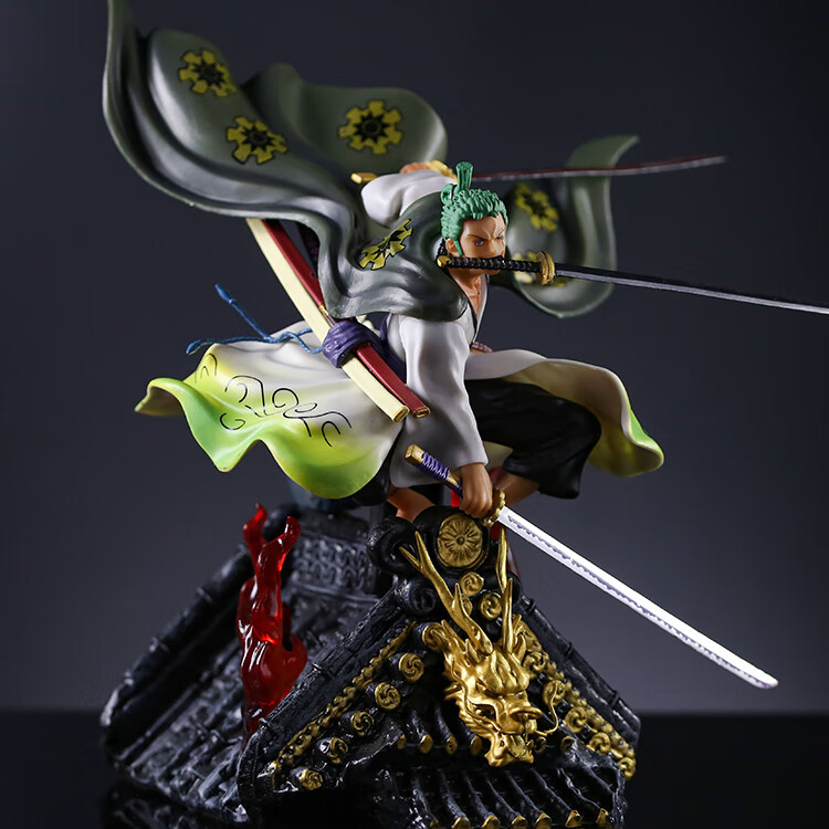 万代(bandai)海贼王手办正版限量版 gk索大和服和之国屋顶索隆三刀流