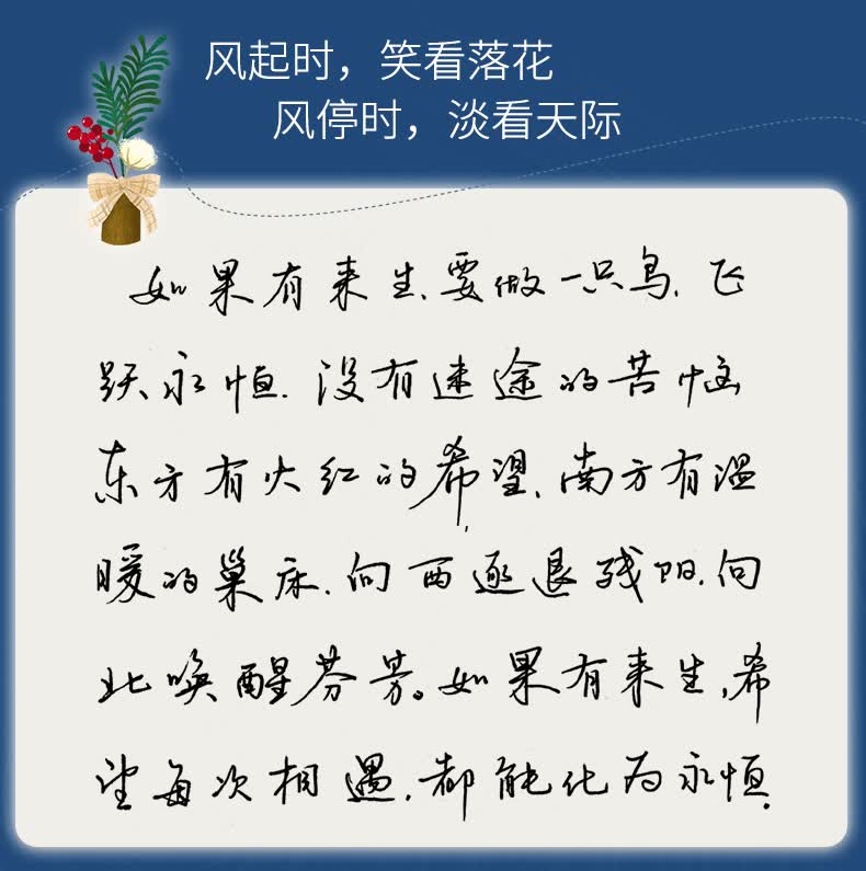 《自由手写体练字帖行楷速成字帖男生霸气行草钢笔临摹练字帖女生硬笔
