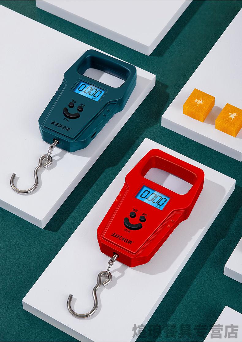 手持电子秤 远驰手提秤50电子秤家用吊钩精准称重100斤快递称迷你称
