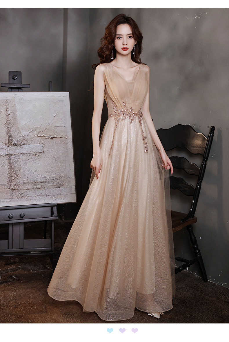 主持人礼服女宴会晚礼服质感主持人女高端轻奢小众连衣裙气质晚宴演出