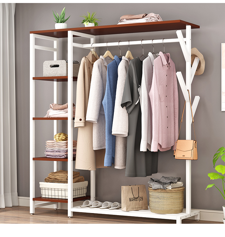 宏科华衣架落地卧室多功能衣帽架简约现代挂衣架柜落地式衣服架子