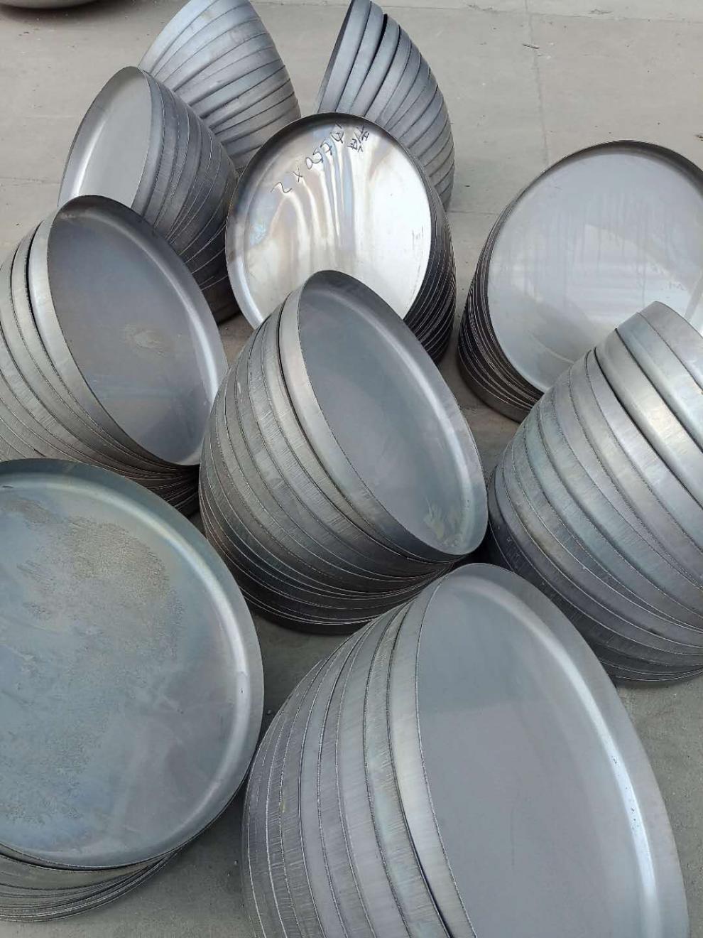 304不锈钢封头椭圆形碟形半球锥形平底碳钢堵盖封头管帽抛光封头