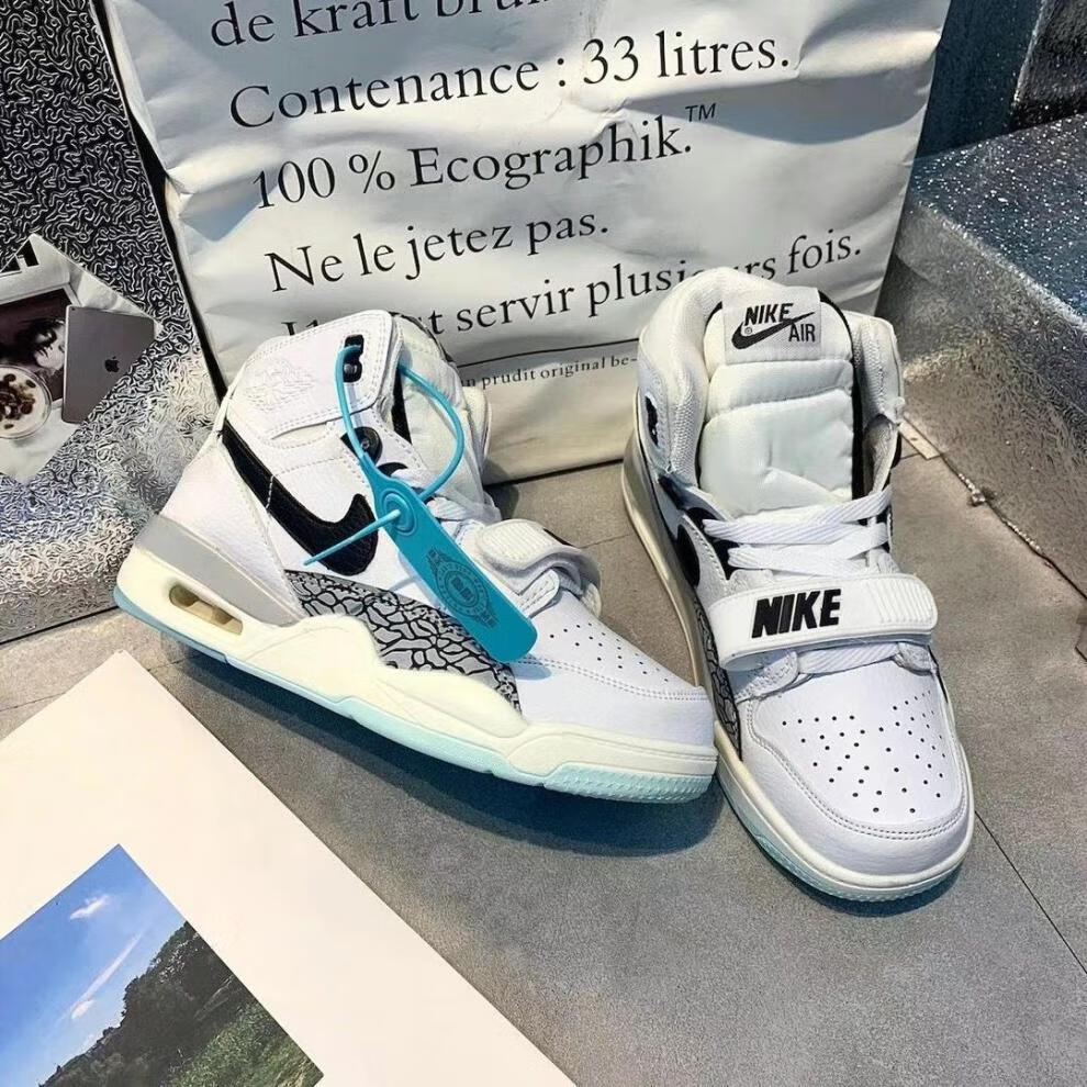 【官方旗舰】运动鞋男美国队长aj312魔术贴低帮气垫板鞋学生情侣篮球