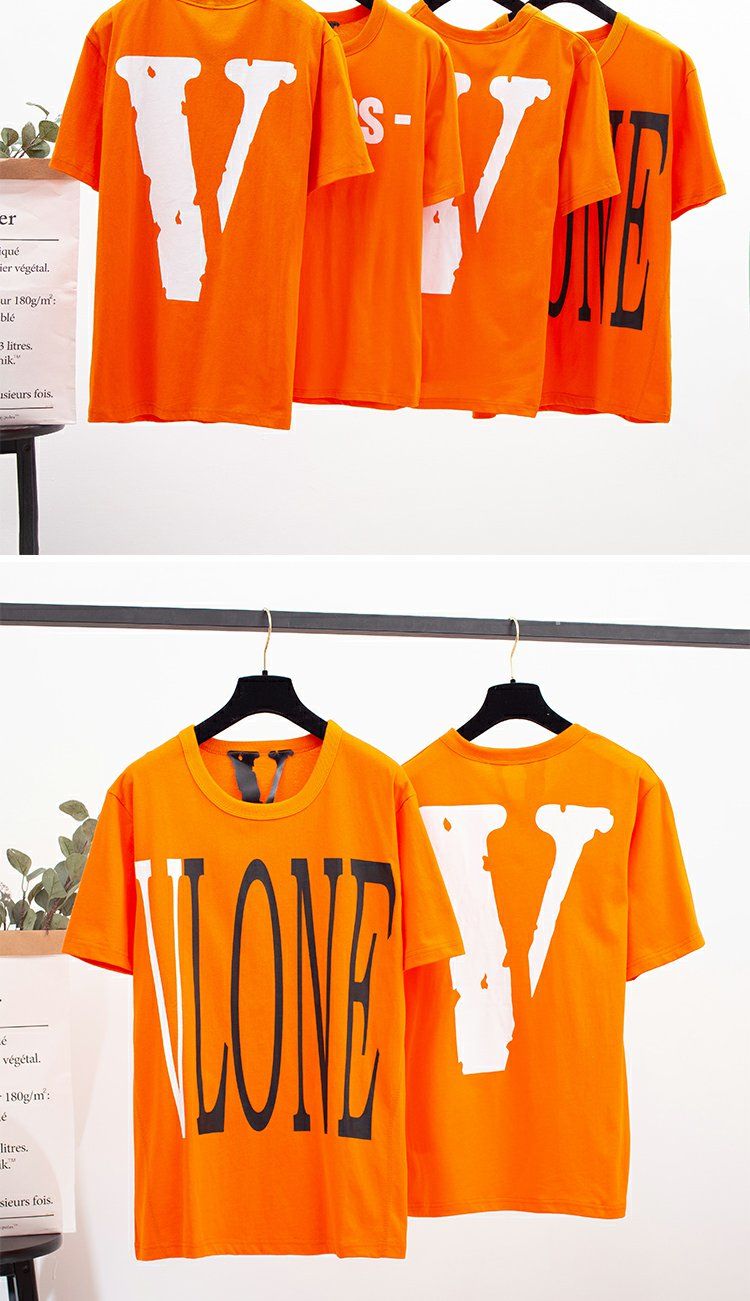 过验现货vlone短袖t桖大v纽约奥斯汀游击店friends男女tee桔色friends