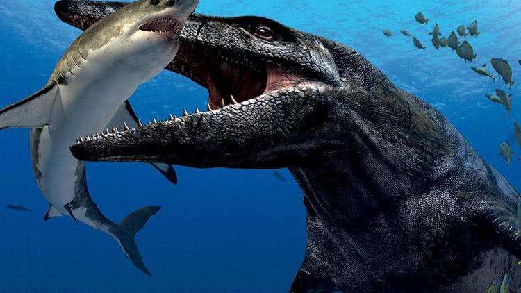 【超大号】侏罗纪沧龙模型玩具苍龙蛇颈龙世界2狂暴虐龙巨齿鲨邓氏鱼