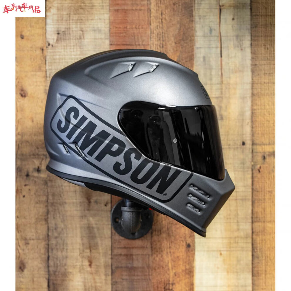 现货simpson辛普森ghost鬼武士碳纤维匪帮全盔ds风格哈雷头盔黑色