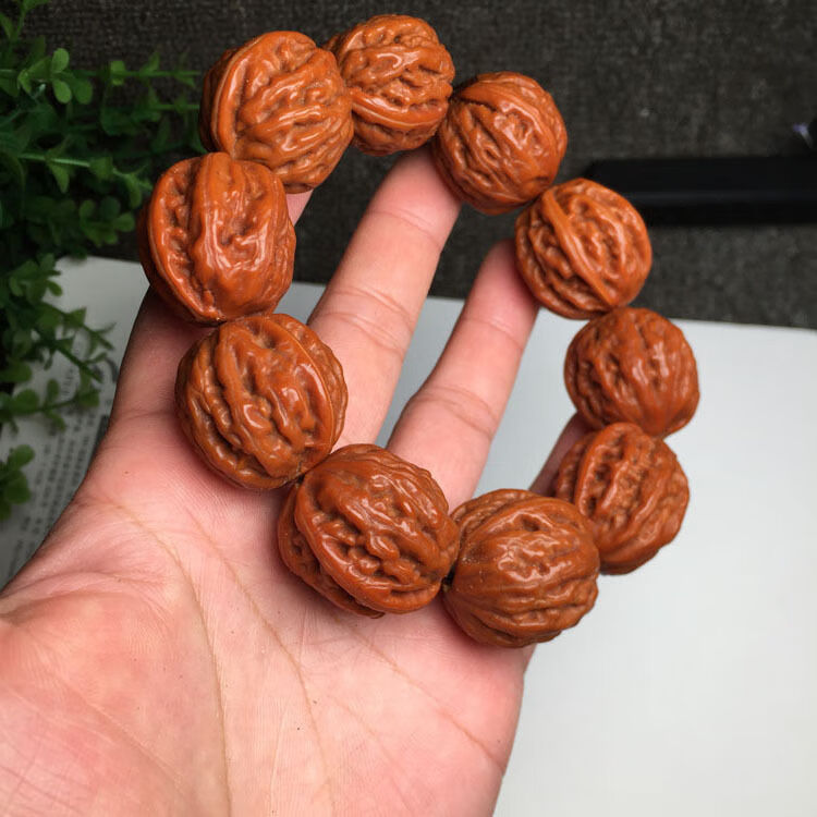 天然机刷包浆野生文玩核桃秋子手链男女款小核桃手串揪子手持把玩依莲