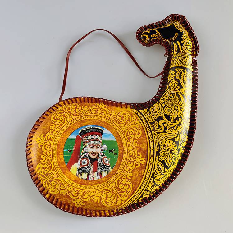 蒙古酒囊 蒙古族特色皮囊酒壶空壶马头民族风手提酒囊舞蹈演出道具