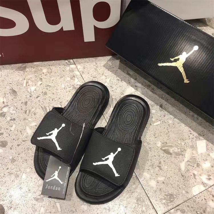 耐尅ajaj拖鞋乔六魔术贴凉拖鞋运动篮球一字拖鞋情侣款家居户外网红