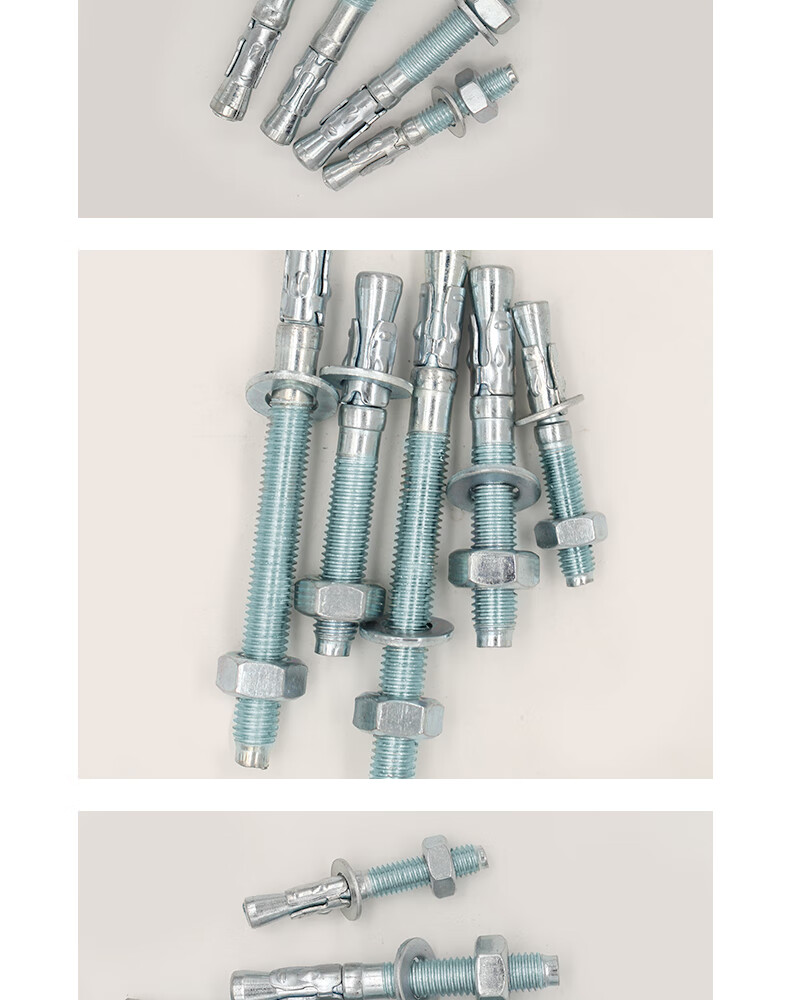 虎膨胀螺丝国标新式镀锌电梯膨胀螺栓新型m810121620mm161806个