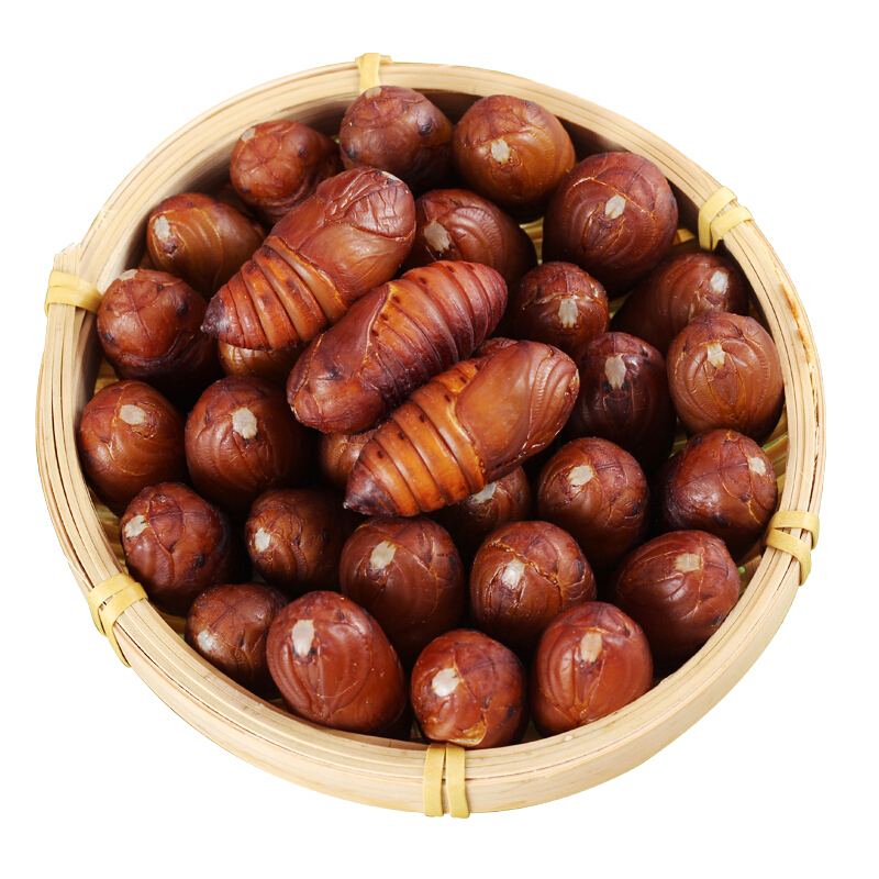 东北大柞丝蚕蛹新鲜鲜活体的钓鱼东北特产哈尔滨黄蛹子500g【图片