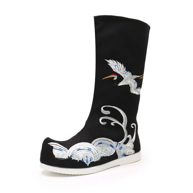 翘头靴男汉服古装鞋古装靴子民族风长靴cos古风靴子弓靴中国风鞋子