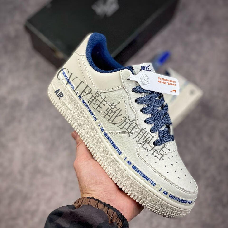 af1 07 lx白蓝涂鸦板鞋男 热感变色空军一号运动鞋女鞋 空军5号色 41