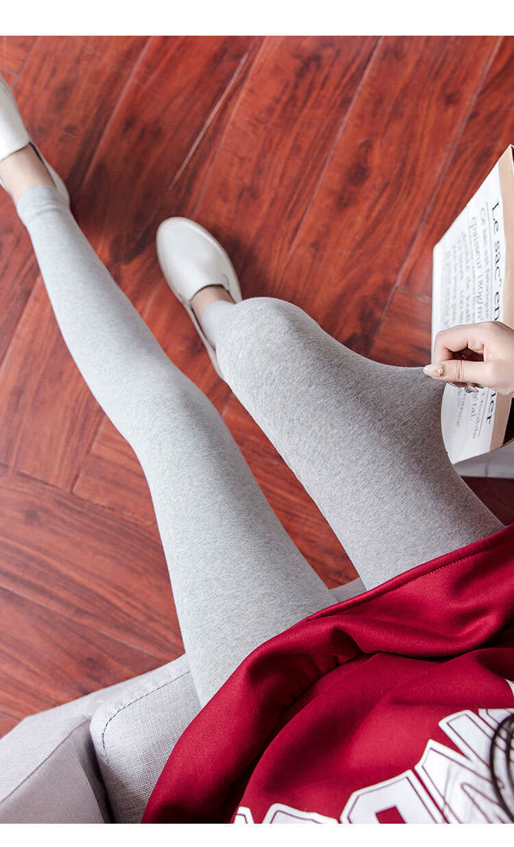 圣雪莎秋裤女高中生薄款打底裤袜外穿显瘦木代尔打底裤女薄款春秋裤