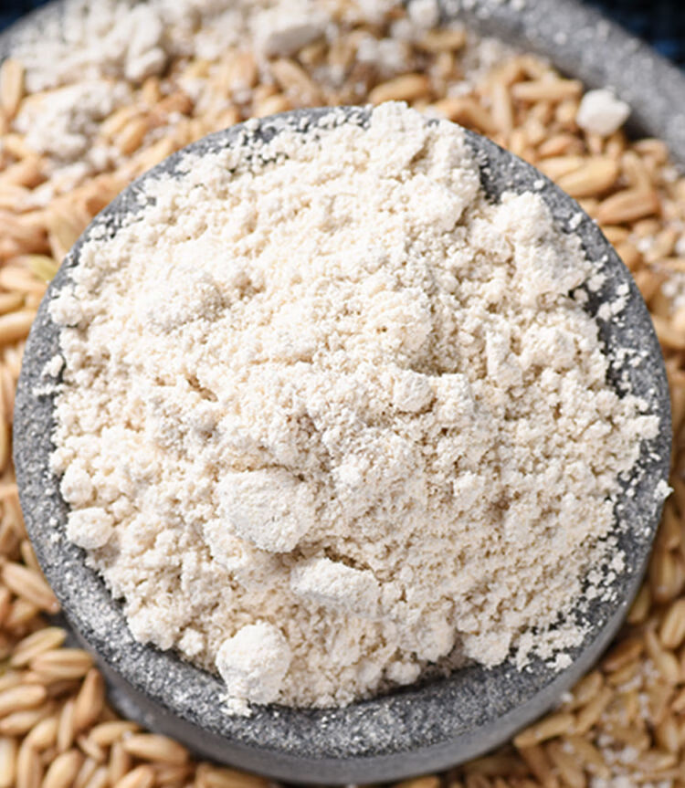 山西现磨老式纯莜面粉5斤批发燕麦粉石磨剥皮莜麦面五谷杂粮莜面50g