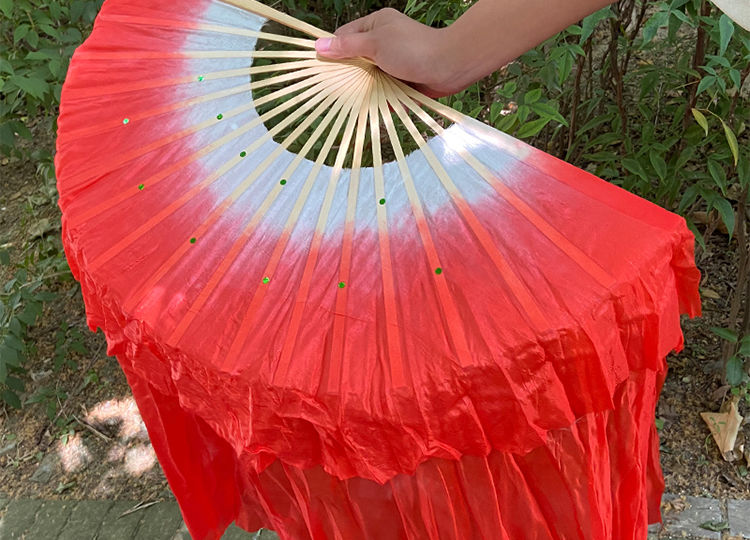 秧歌扇子舞蹈扇子大秧歌扇子长绸扇广场舞跳舞扇扭秧歌大扇子大号中国