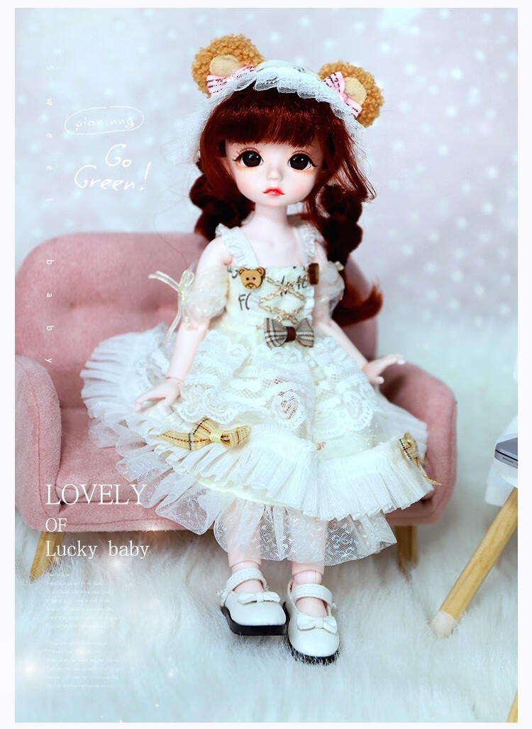 芭比娃娃套装大礼盒30厘米bjd洋娃娃玩具女孩巴比公主娃娃仿真关节sd