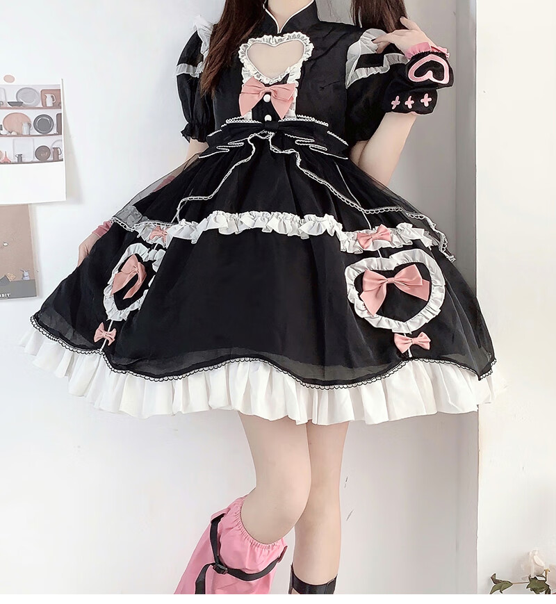 双子lolita裙op闺蜜双子lolita洋装日常洛丽塔女仆装软妹连衣裙女现货