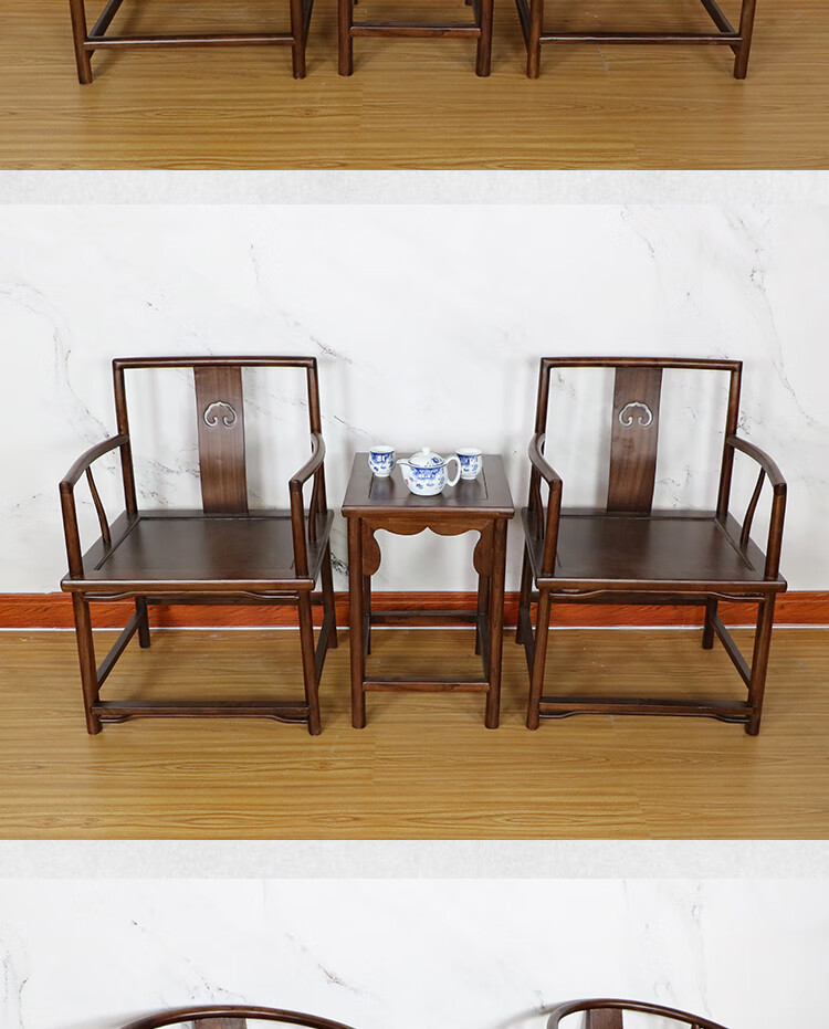 功夫茶桌椅组合中式二人榆木实木多功能移动茶水柜客厅办公室红款一单