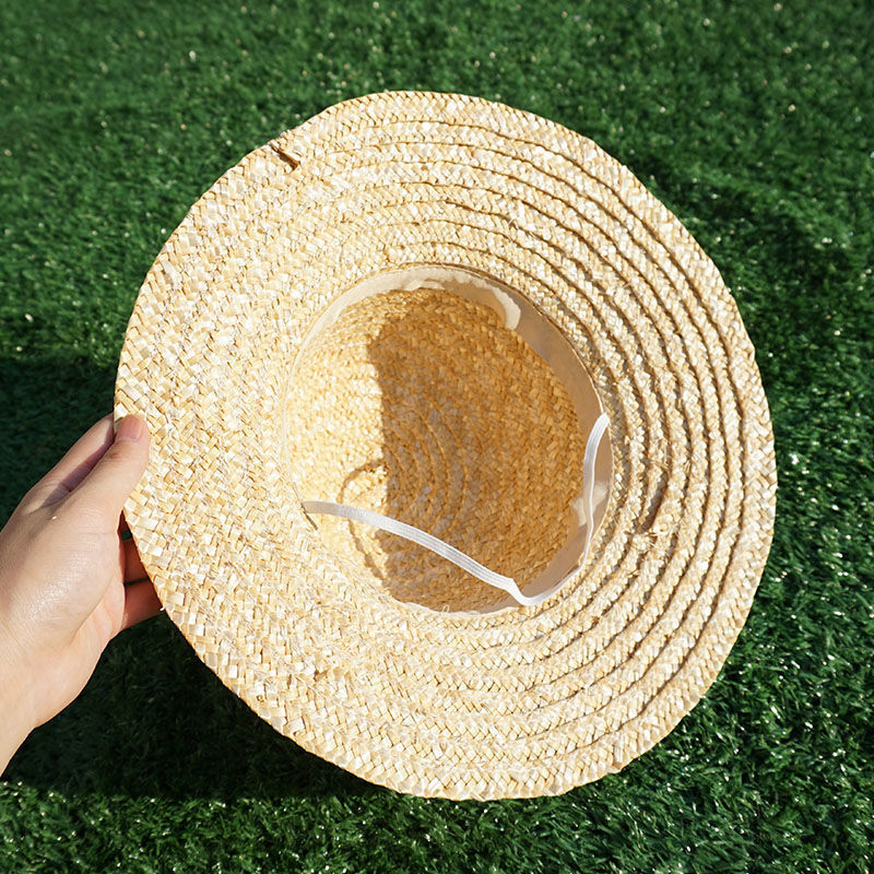 儿童草帽夏季防晒草帽动漫路飞同款黄色纸草帽子道具原色麦秆防晒草帽