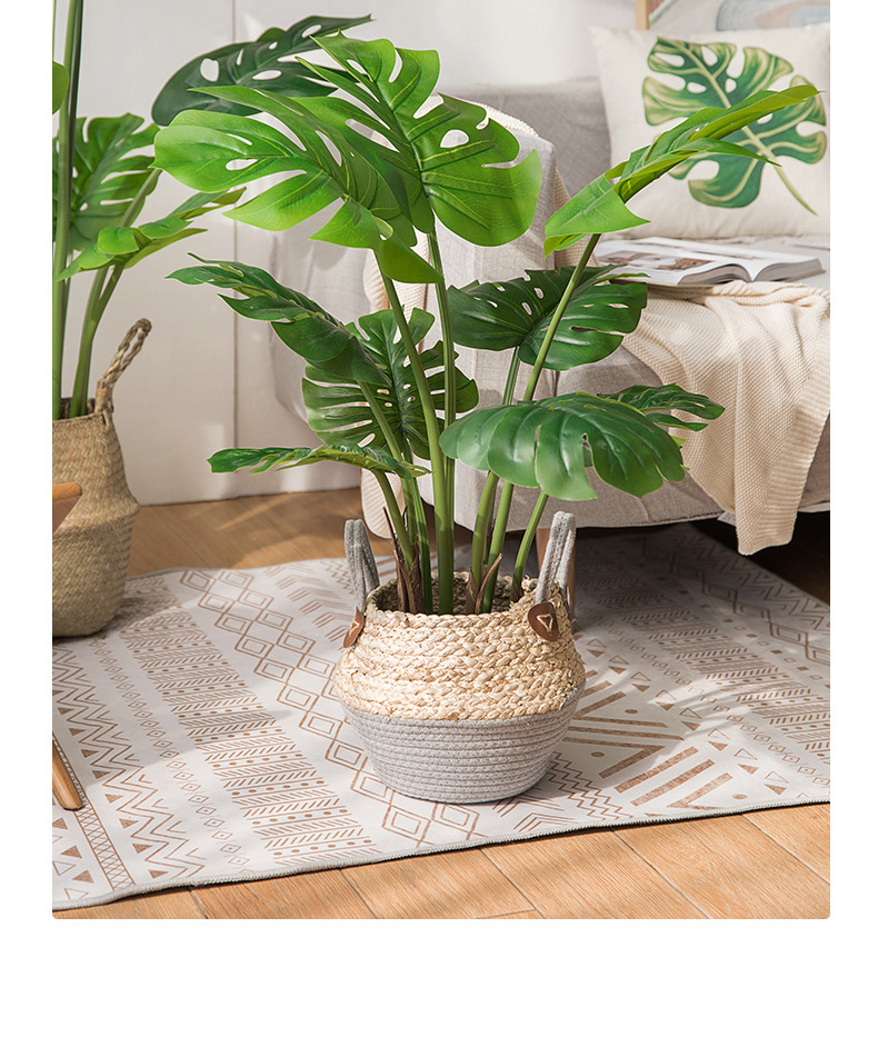 仿生假植物盆栽摆件客厅室内落地装饰假树仿真树 60cm龟背【图片 价格