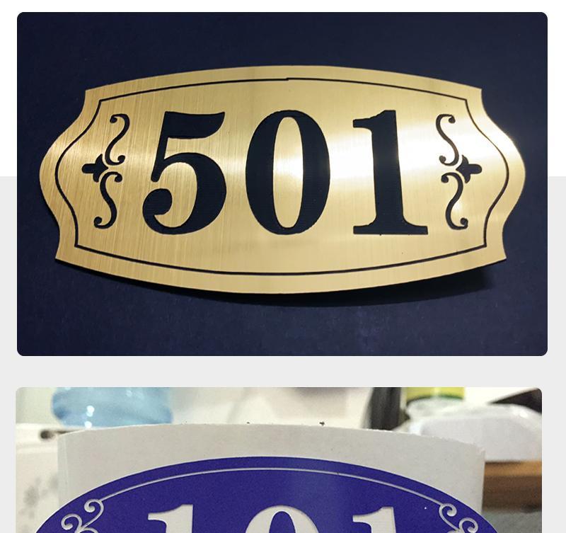 门牌定制门牌号码牌家用数字牌门号牌宿舍出租柜子贴出租房双色板j款