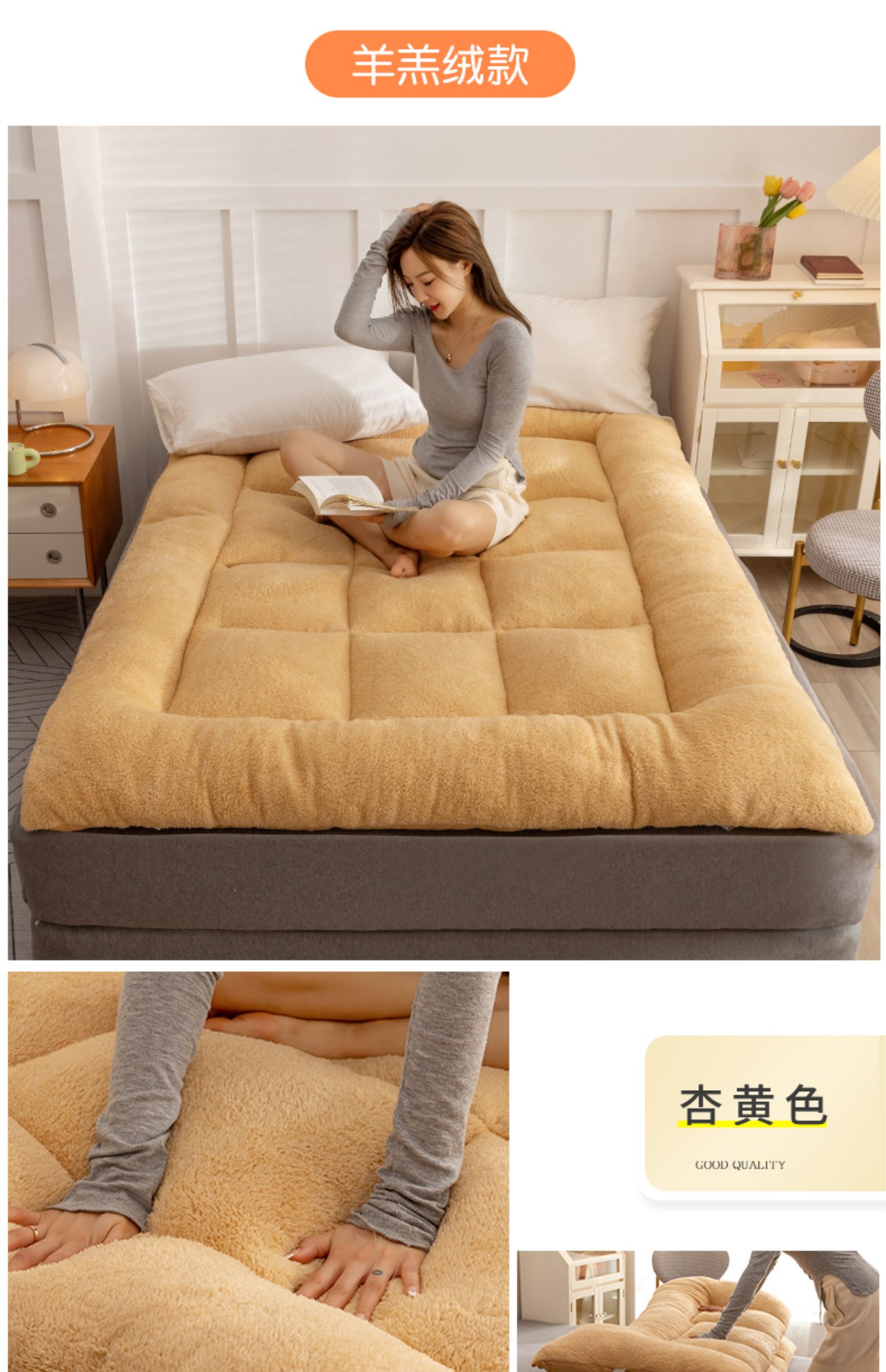 加厚床垫软垫双人榻榻米垫子家用海绵垫被宿舍租房专用褥子垫褥灰色