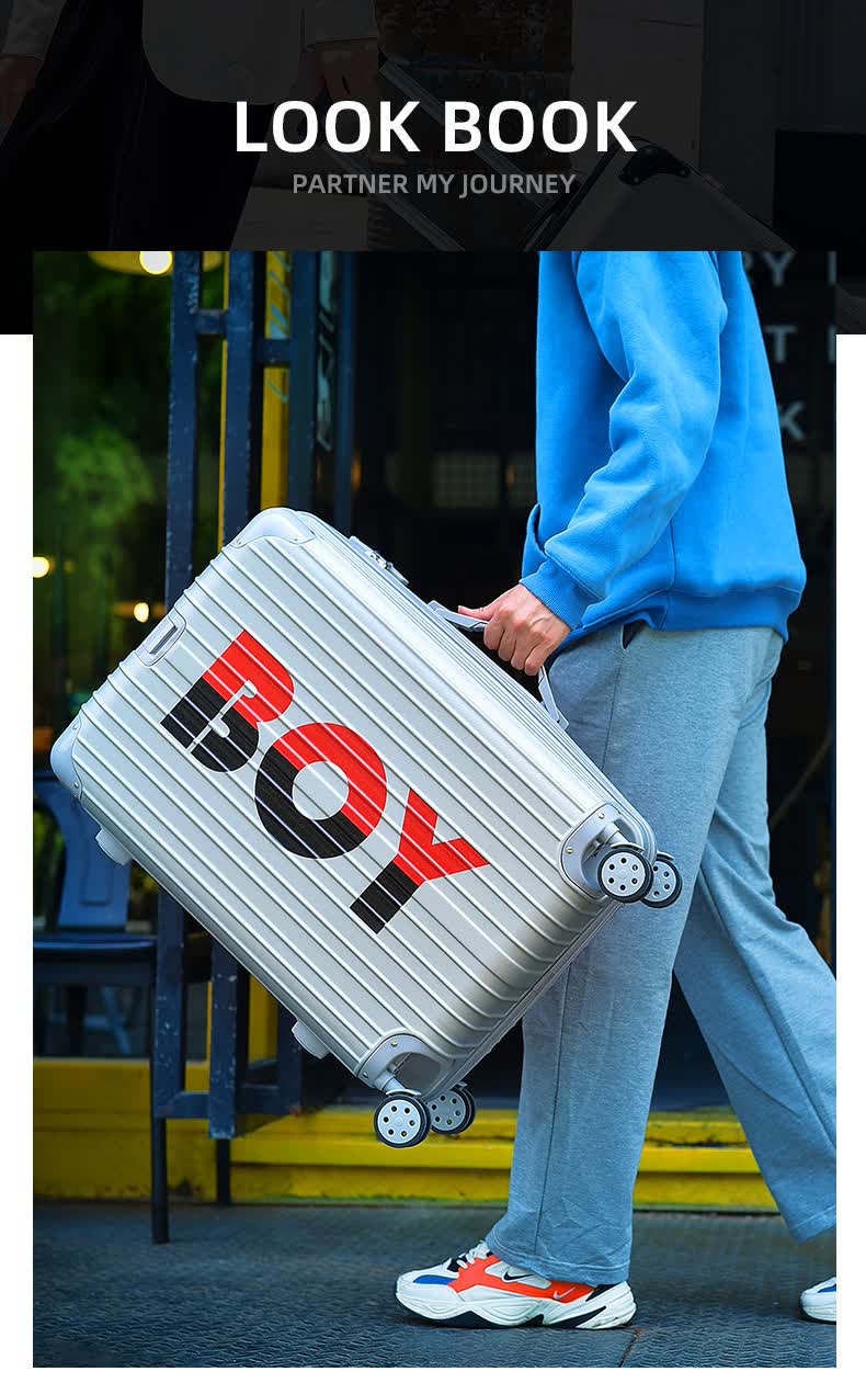 行李箱男生潮流大容量行李箱男潮流结实耐用加厚拉杆箱2022年新款时尚