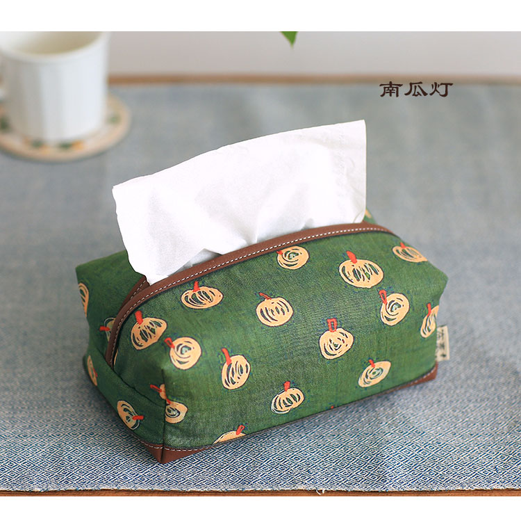 布奏手工刺绣车载纸巾盒客厅家用抽纸盒布艺日式纸巾袋餐巾纸盒草编