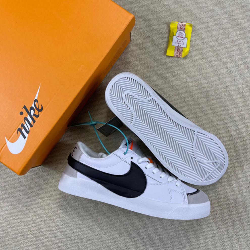 hkdq莆田纯原aj sb开拓者板鞋黄棕绿大勾男女鞋blazer low低帮纯原