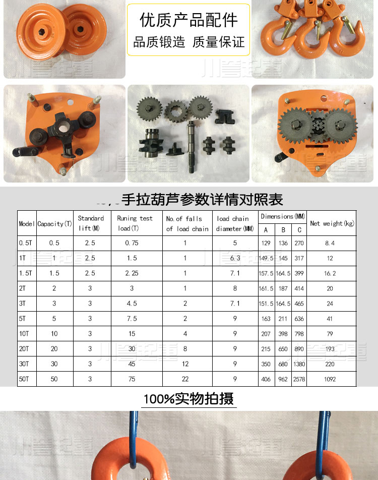 日本進口toyovc手拉葫蘆起重倒鏈手動吊葫蘆鐵葫蘆環鏈1t2t5噸淺黃色