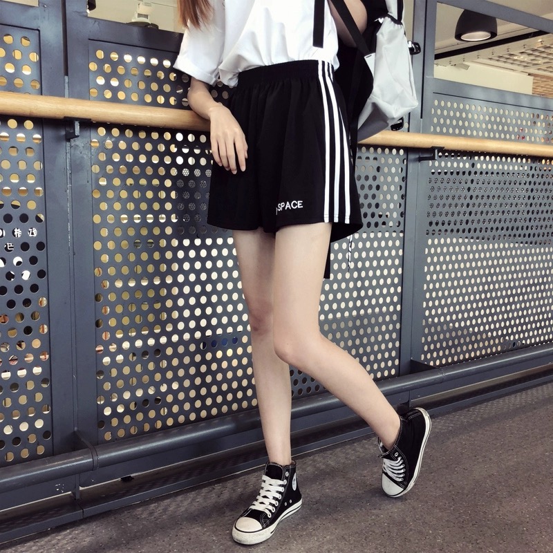 体考穿的运动裤女中学生中考体育短裤2021新款显腿长三分运动女夏季薄