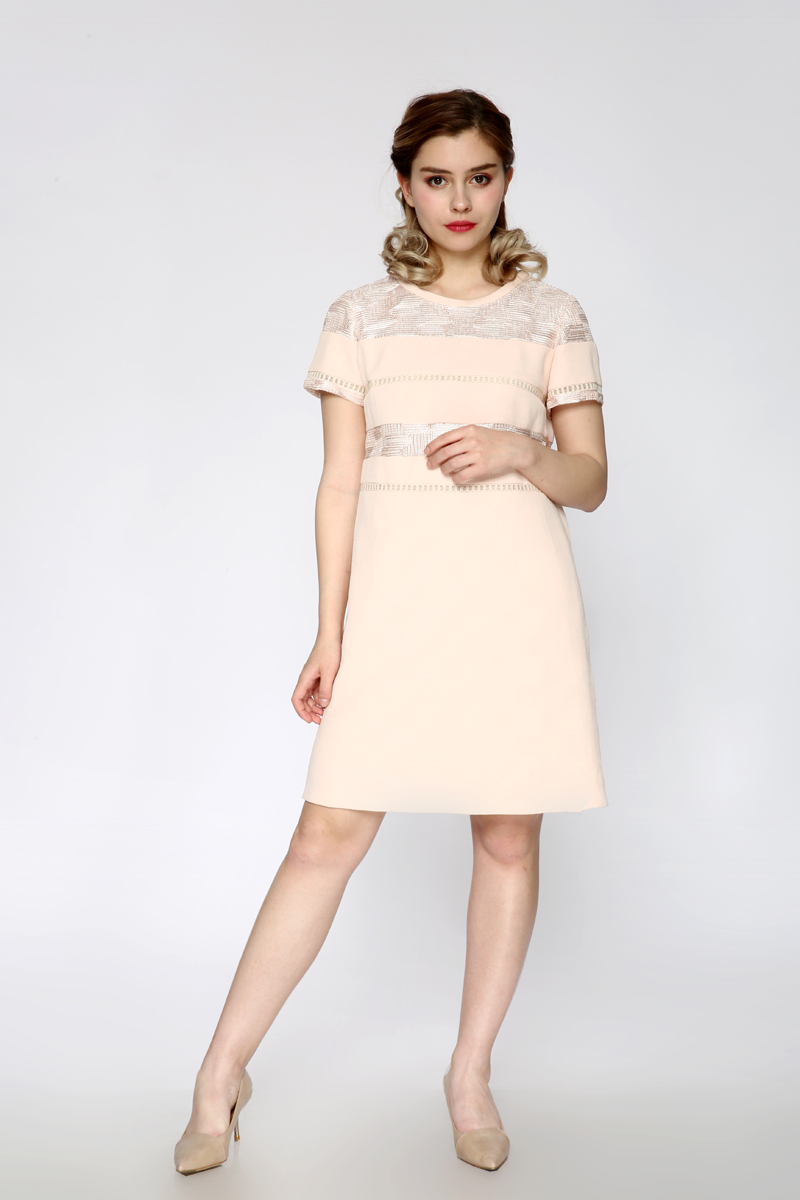 喀啦carablue女装韩版简约清新女连衣裙乳白色i1xm