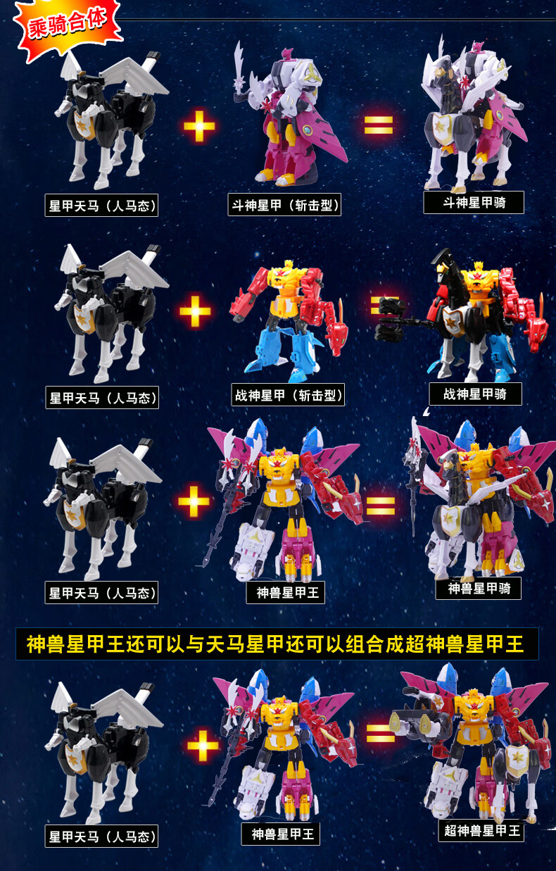 商场同款神兽金刚5玩具天神地兽青龙白虎6合体变形机器人套装男孩玩具