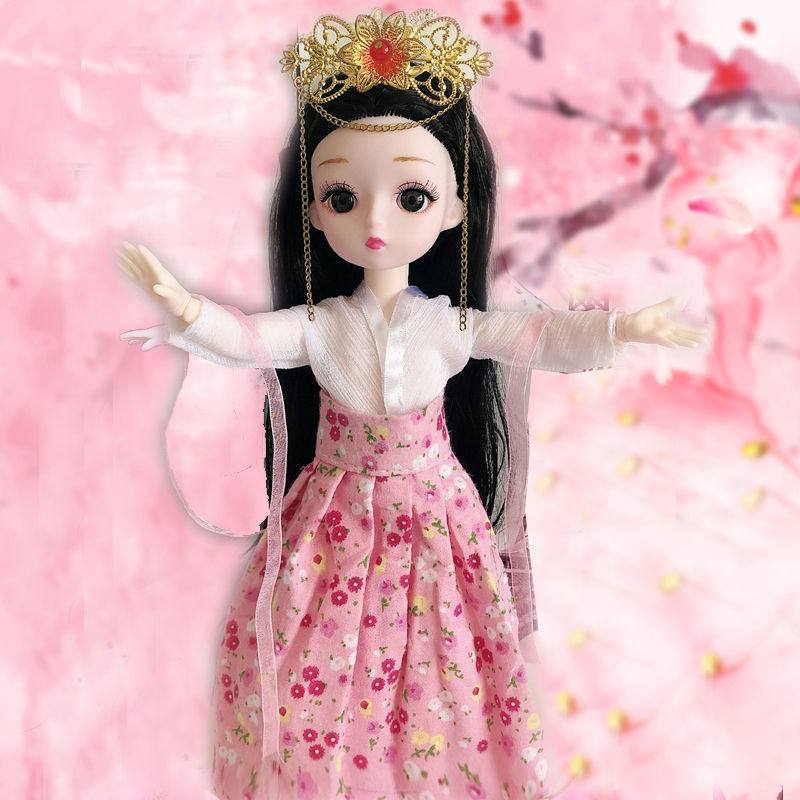 30厘米古代芭比娃娃换装衣服古装裙子礼服女孩过家家玩具配件 古装