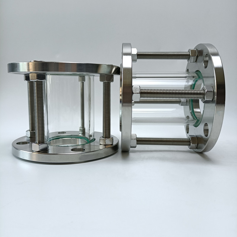 hgs07对夹式法兰视盅 硼硅钢化玻璃管道视镜 304不锈钢水流观察窗