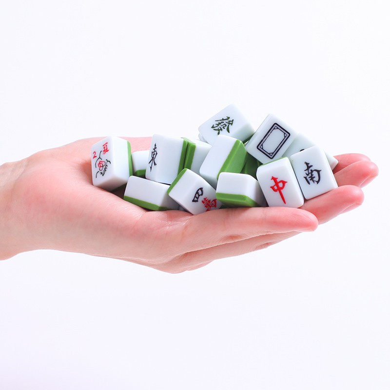 迷你麻将旅行袖珍小号麻将宿舍家用手搓旅游便携儿童水晶麻将牌 麻将