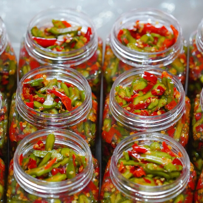 2020新鲜剁椒刀豆湖南特产农家自制酸辣脆爽剁辣椒腌制下菜300g