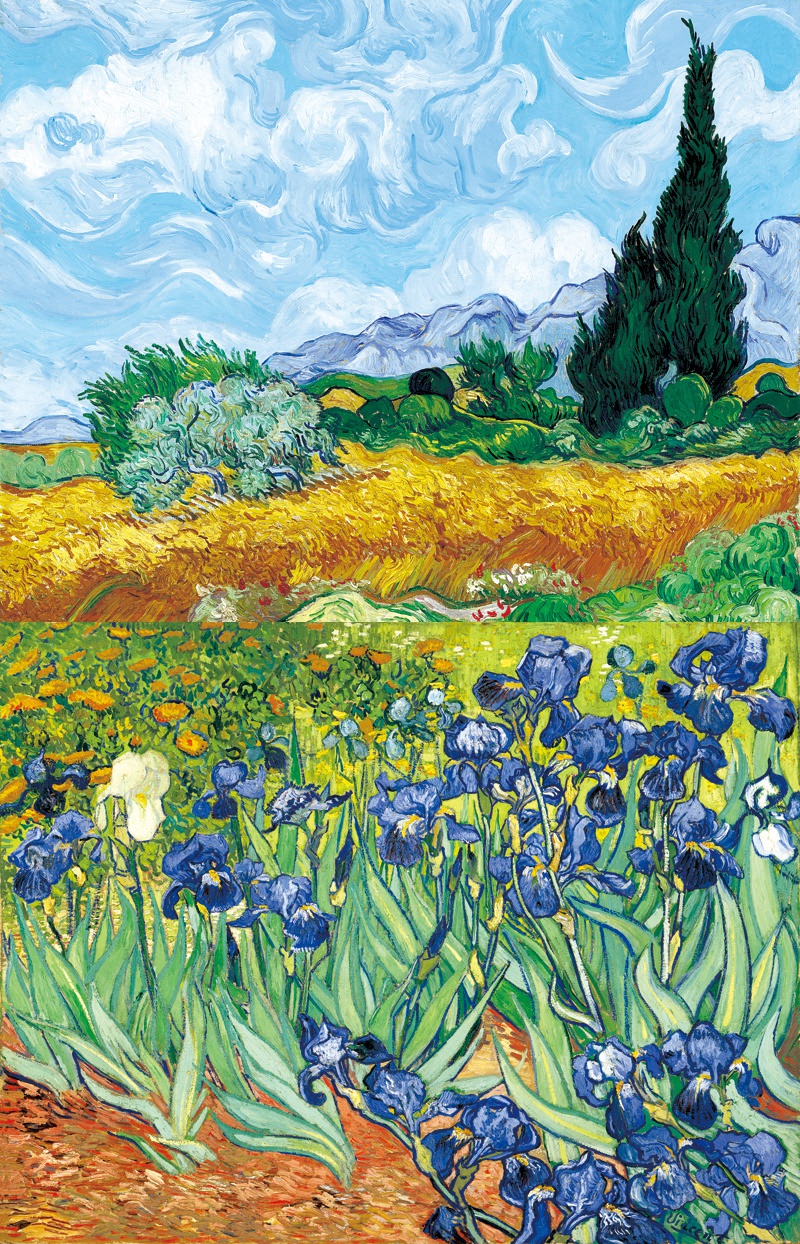 洺帆梵高油画客厅装饰画装饰画星空杏花丰收欧式风景梵高油画心客厅