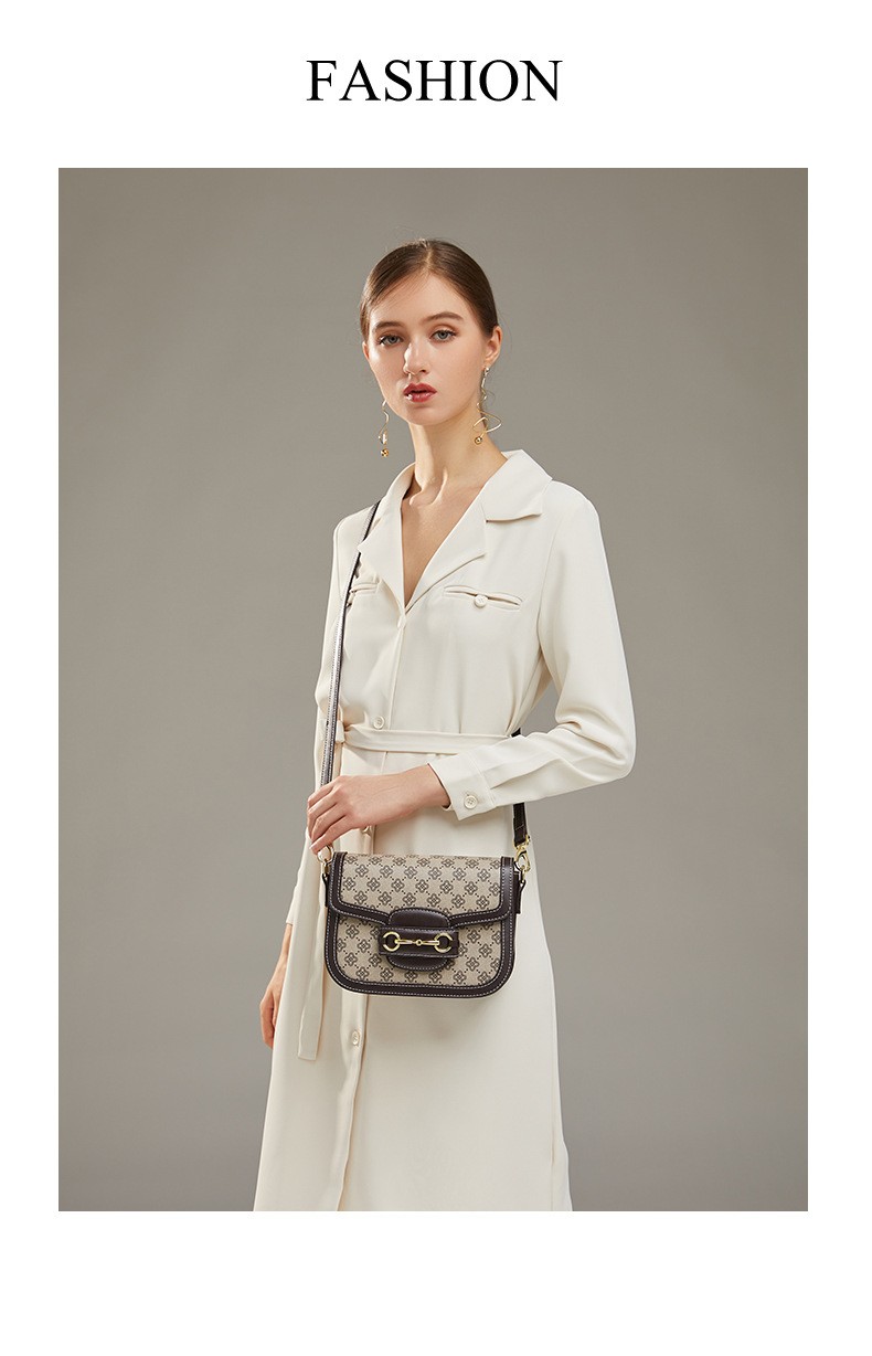 emmabrown包包女包单肩斜跨女马衔扣复古时尚马鞍包送女友情人老婆