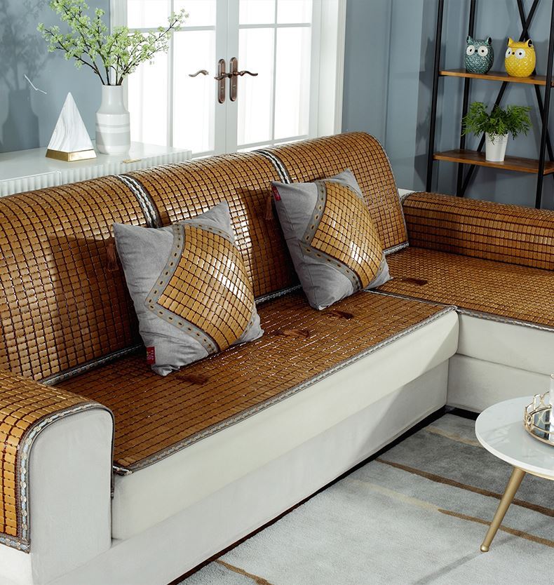 沙发上凉席 沙发垫子单块麻将凉席夏季沙发上的坐垫一二三组贵妃竹席