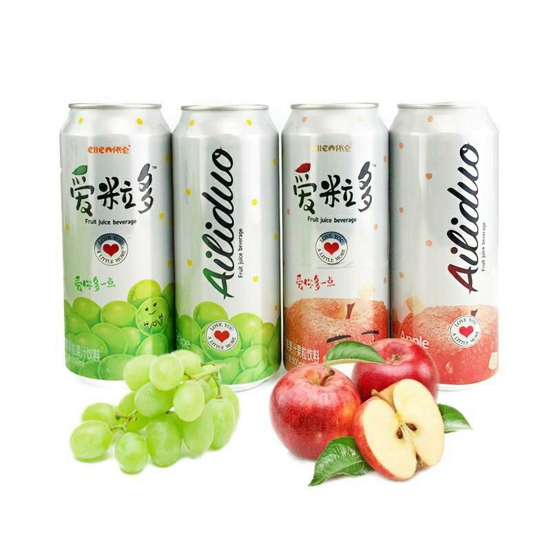 依仑爱粒多500ml真果粒果味饮料整箱网红高颜值果汁易拉罐肉嘟嘟黄桃
