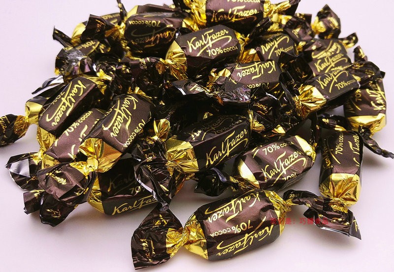 两份芬兰fazer黑巧克力70%菲泽巧克力 喜糖 纯巧克力散装半斤 黑