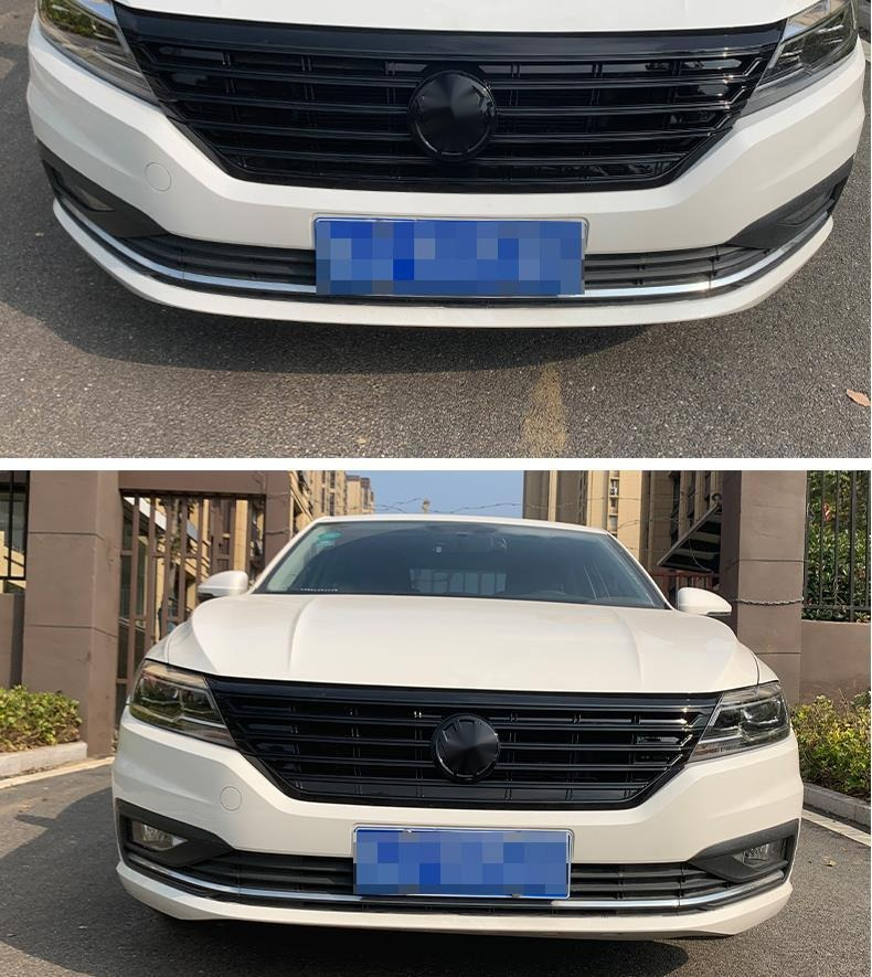 yingpan适用于1820朗逸plus中网改装黑武士中网黑色前杠格栅中网总成