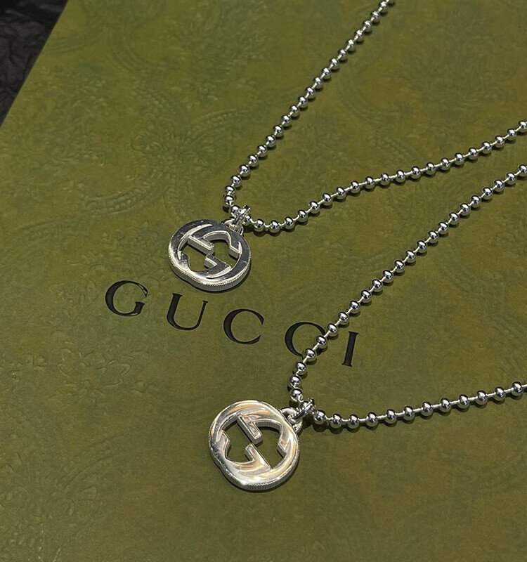 gucci 双g联锁双g项链男女 小众别致design money送男友项链 大号圆珠