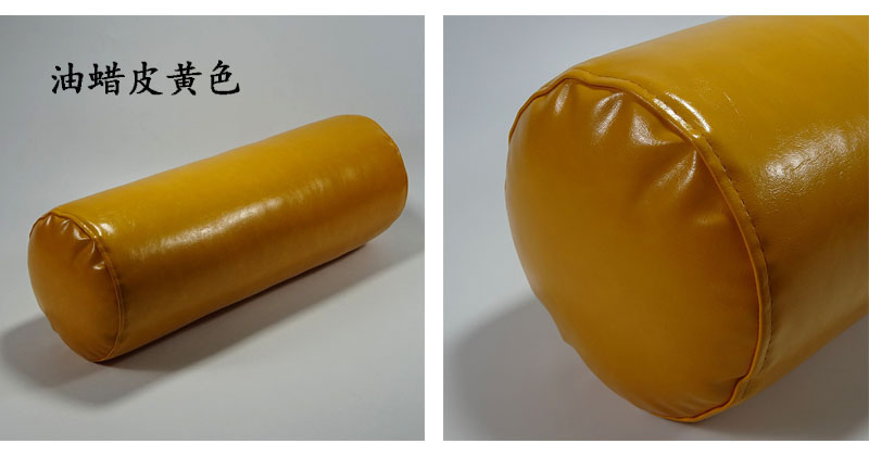 加高pu仿真皮海绵防水圆柱枕长条枕腰靠垫扶手枕颈椎枕 深灰色 荔枝纹