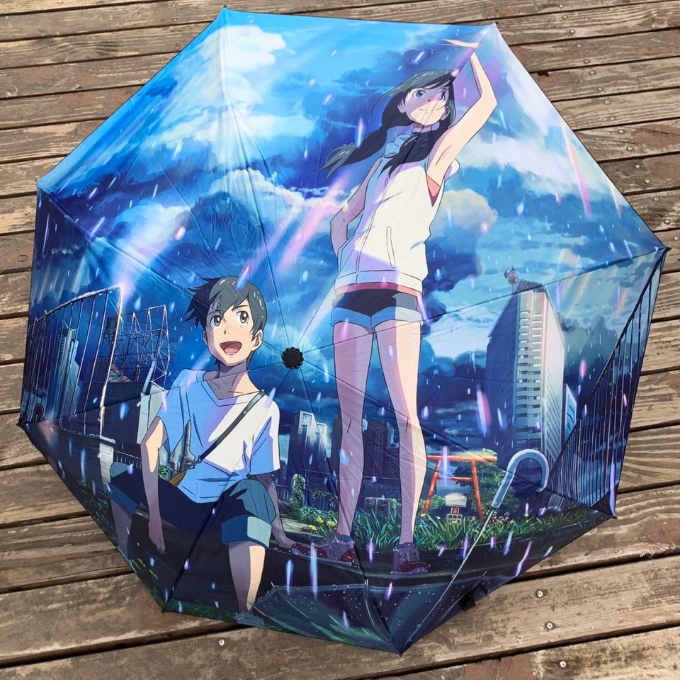 黑胶天气之子伞防晒太阳你的名字雨伞新海诚周边折叠动漫日系新款团在