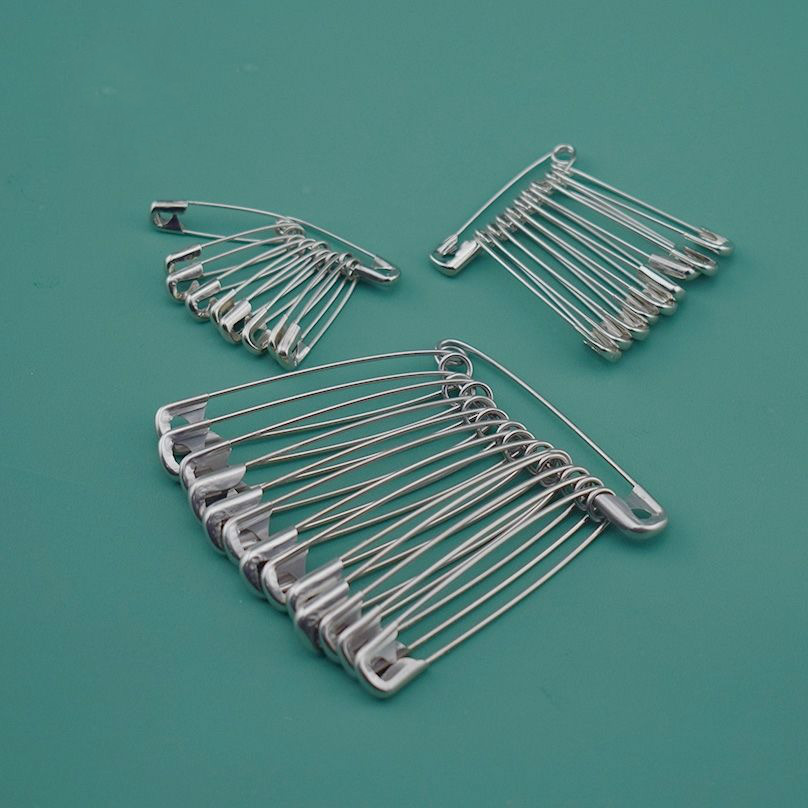 轩奕文具 不锈钢别针 大号小号安全扣针衣服固定曲别针老式简易别扣锁