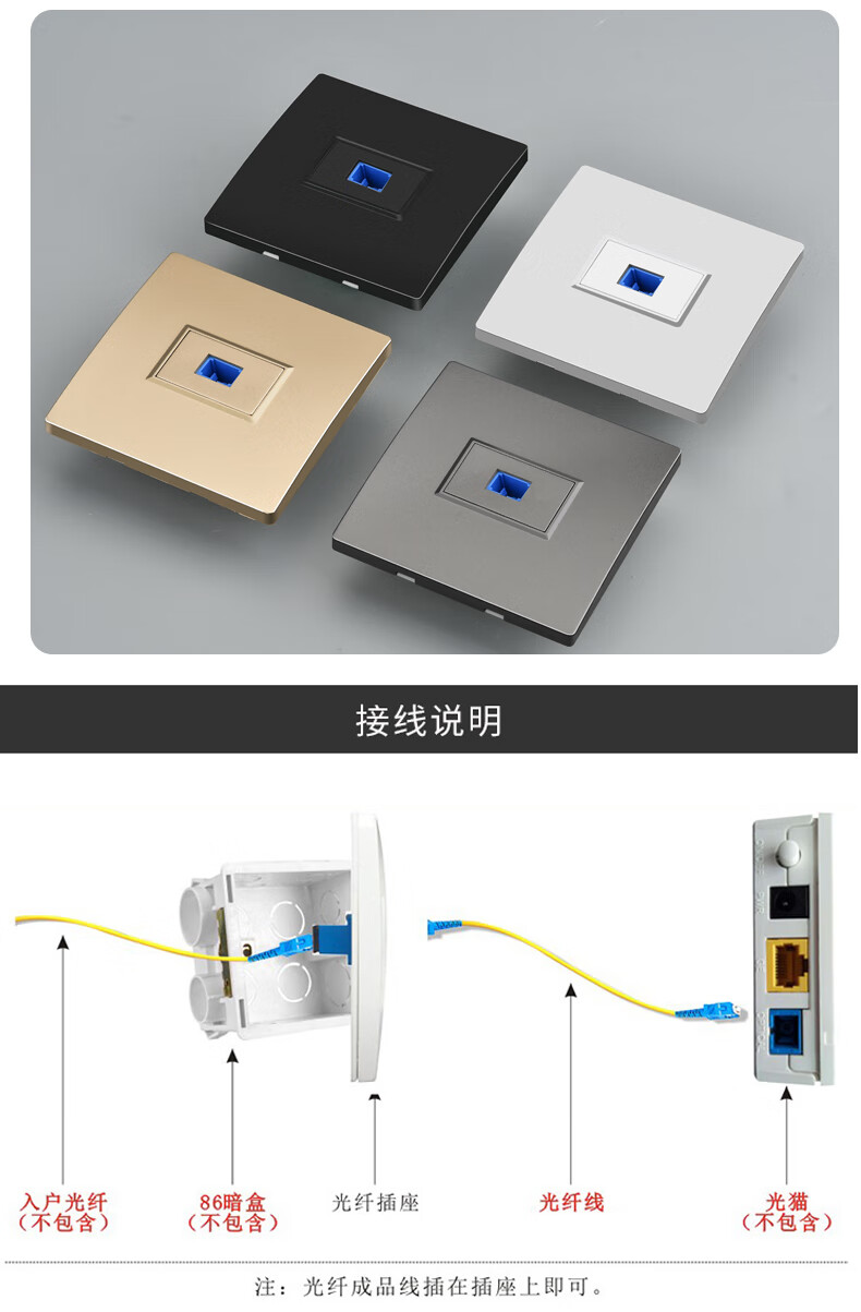 光纤墙壁插座安装方法图片